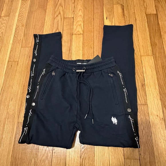 Homme + Femme Men's Slim Fit Track Jogger Sweatpants Joggers For Men Black White - Picture 7 of 13